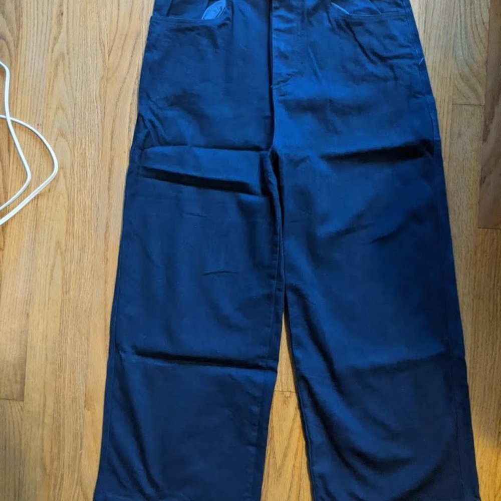 Whimsy + Row Navy Flora pant. Size Large/10 - Picture 2 of 2